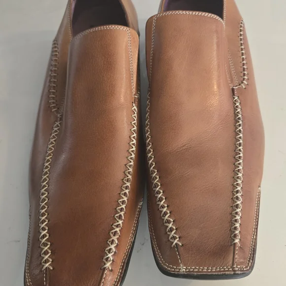 Giorgio Brutini Brown Leather Loafers - Picture 5 of 7